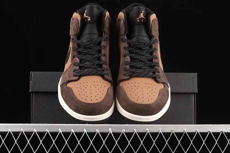 All categories Air Jordan Jordan series basketball shoes Air Jordan 1 Mid Air Jordan 1 Mid AJ1 Joe 1 chocolate brown mid-top cultural basketball shoes DC7294-200